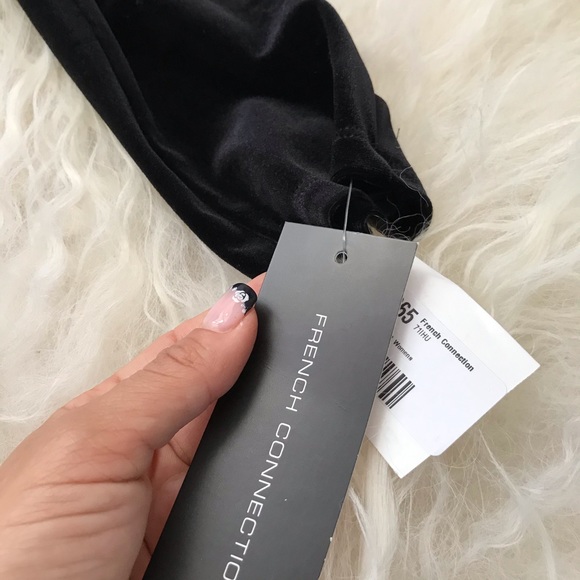 French Connection Auore Velvet 3/4 Sleeve Dress - Picture 5 of 8